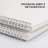 RETTACY Blank Journal Notebook 2-Pack - B5 Blank Spiral Notebook with 160 Pages per Pack, 100 GSM Premium Acid-Free Paper, Sketch Book for Drawing...