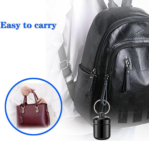 Pill Holder Keychain Container,Portable Aluminium Alloy Waterproof Pill Boxes for Purse Pocket,Small Pill Cases for Outdoor Travel Camping Daily U...