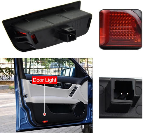 Car Led Door Logo Light Ground Courtesy Door Light Projector 4Pcs Compatible with C Class W204 C200 2008-2013 C230 C280 2008 C260 C300 2010-2014.....