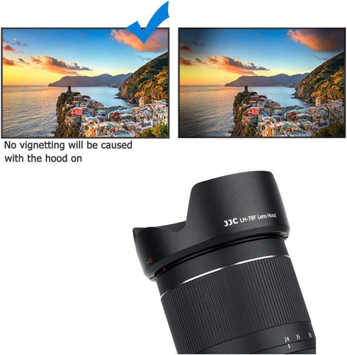 Lens Hood Shade for Canon RF 24-240mm f/4-6.3 IS USM Lens on Canon EOS R6 R5 RP R Camera Replaces Canon EW-78F, Compatible with 72mm Filter and Le...