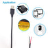 2PCS 20AWG USB Pigtail 2 Wire,2M/6.5FT USB 2.0 Male Plug 2pin Wire DIY Pigtail Cable 5V Bare Wire Cable 5V 5A Black USB Plug Power Cable with 2-Po...
