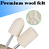 Luo ke 24 Pcs Wool Felt Polishing Bits - 3/32'' Shank Wool Felt Buffing Polishing Kits for Rotary Tools includes Dremel...