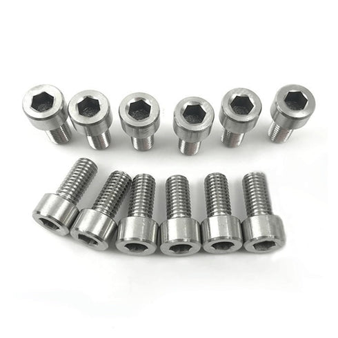 12Pcs Bike Water Bottle Cage Bolts Holder Screws M5 Inner Rack Hexagon Stainless Steel Screws for Bottle Holder Bracket Rack Cycling Accessories B...
