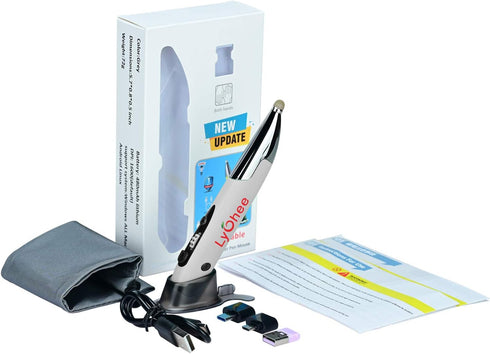lychee Pocket Pen Mouse Rechargeable, Left/Right-Handed Optical Ergonomic Mouse with Bluetooth and Stylus Function (Grey)......