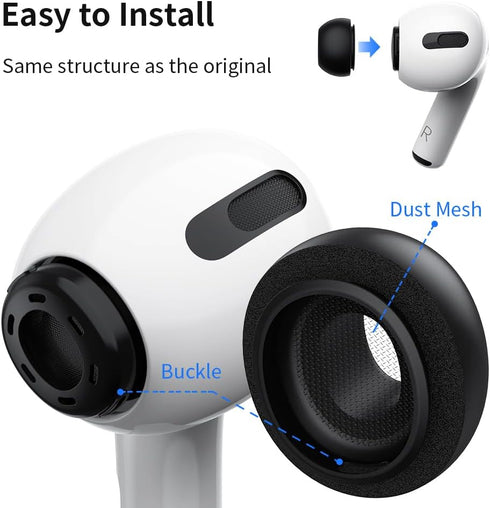 Premium Memory Foam Replacement Ear Tips for AirPods Pro & AirPods Pro 2nd Generation with Cleaning Kit, Anti-Slip Eartips and 3 in 1 Cleaner Pen ...