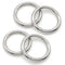 Heavy Duty Stainless Steel Metal O-Ring Welded Metal Round Rings for Camping Belt, Luggage Hardware Accessories (4, 8 x 50mm ID)...