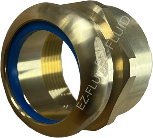 EZ-Fluid 1-1/2" FIP x 1-1/2 "OD Slip Joint Connection Brass Heavy Duty Waste Male Trap Adapter,Under Sink Waste Drain Line Connector with Brass Nu...