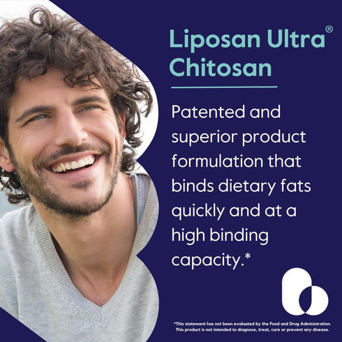BESTVITE Liposan Ultra Chitosan 500mg (240 Capsules) - Patented Faster Acting Than Regular Chitosan - No Stearates - No Fillers...