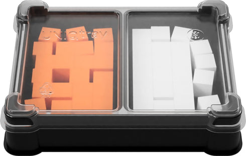 Token Two-Cell Box for Board Game Pieces, Meeples, Dice, Tokens (5 Modular Trays with a Transparent Removable lid)...