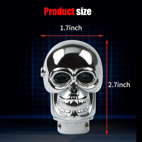 Pack-1 Skull Shift Knob, Automatic Car Stick Shift Handle, Shift Head Replacement Shifter Fit Most Manual Transmissions (Blue)...