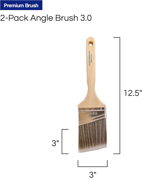 Pro Grade - Paint Brushes - 2Ea 3" Angle Brushes...