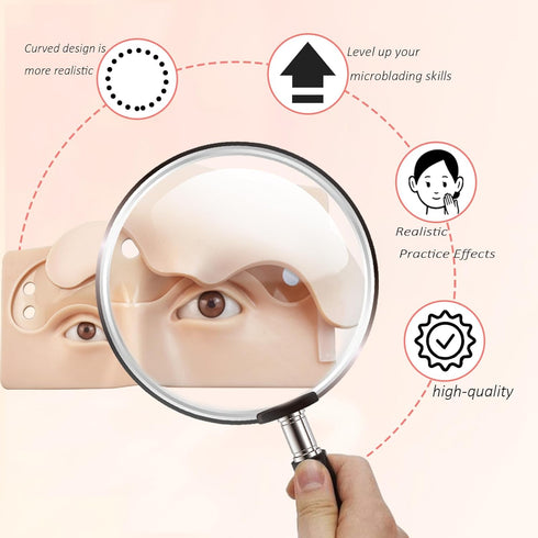 Replaceable Eyebrow Tattoo Practice Face. Permanent Eyebrow Tattoo Makeup Silicone Fake Dkin. Micro Dpray Plastic Eyebrow Fake Skin On Eyebrows. E...