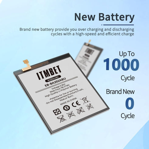 Battery for Samsung Galaxy A10e, 4200mAh Upgraded 2024 New 0 Cycle Battery Replacement for A102U SM-A102U/A20e SM-A202F/DS/A20e Dual SIM SM-A202F,...