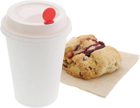 StixToGo Beverage Plugs - Leak Prevention Coffee Accessory for Hot Drinks, Disposable Coffee Stoppers, Fits Standard Lids - Red, 4.75", Pack of 20...