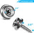 YeeBeny Stainless Steel Screws Marine Grade Boat Canvas Snaps 3/8"Socket with Stainless Steel 5/8"Screw, Snaps for Boat Cover, Snap Screw Stud, Ma...