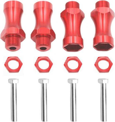 4Pcs ShareGoo Aluminum 12mm to 17mm Wheel Extension Hex Drive Hub Adapter Widener 30mm Offset Compatible with Tamiya Axial RC4WD Traxxas 1/10 Off-...