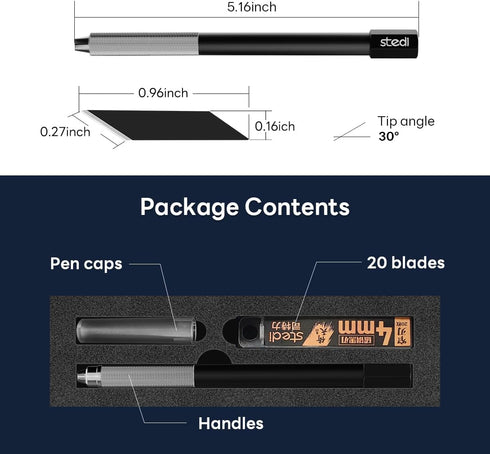 stedi Craft Hobby Knife Kit, Model Hobby Making Tools, All Metal Precision Craft Knife with 20PCS Blades for Gundam, Scale Military Model, 3D Resi...