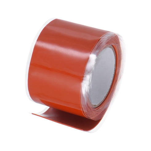 Self Fusing Silicone Tape 1" x 3ft x 0.02" Waterproof Sealing Plumbing Rubber Tape for Water Pipe Hose Leak Silicone Grip Repair Seal, Red...