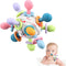 Grabbing Ball Baby Toy,Sensory Teething Teether Toys,Silicone Teething Ring, Motor Skills Toy, Montessori Early Educational Toy, Baby Rattle, Baby...