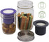 Divider Cup by Mason Jar Lifestyle - For Salads, Dips, and Snacks. Plastic Free Bento Lunch Container(Bright Blue, Wide Mouth)...
