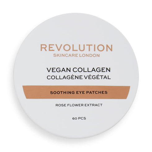 Revolution Skincare Rose Gold Vegan Collagen Soothing Undereye Patches, Contains Rose Flower Extract, Includes 30 Pairs of Patches, Cruelty Free...