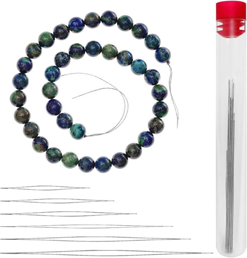 24 PCS Beading Needles for Jewelry Making, AFUNTA 6 Sizes Big Eye Beading Needles Stainless Bead Spinner Needles for Bracelet Necklace Making...