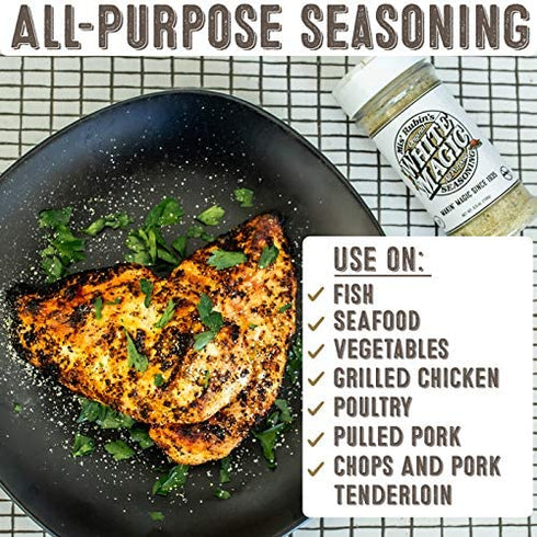 Gourmet All-Purpose Seasoning (5 oz.) Original White Magic Dry Rub Spice Powder Best Served on Seafood, Vegetables, Grilled Chicken, Boneless Pork...