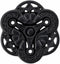 Bezelry 12 Pieces Gothic Flower Art Metal Shank Buttons 18mm (11/16 inch) (Matte Black)...
