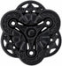 Bezelry 12 Pieces Gothic Flower Art Metal Shank Buttons 18mm (11/16 inch) (Matte Black)...