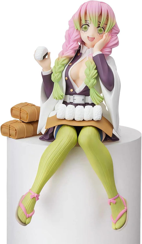 Mitsuri Kanroji Action Figure Ghost Slayer Figure Eat Rice Balls Series Action Figure Toys Collection Anime Sitting Pose Character Action Figure O...