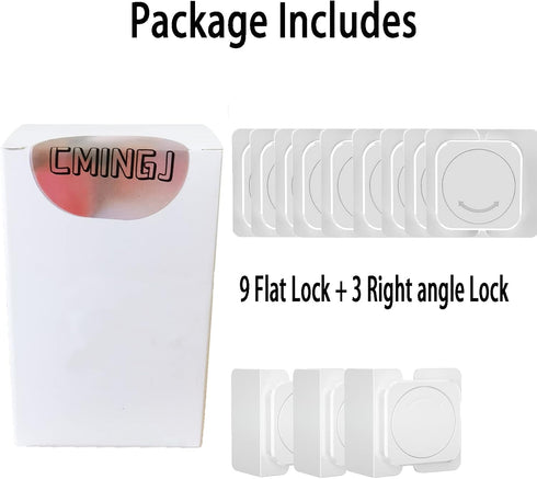 Cabinet Locks(12-Pack) for Babies, Kids and Toddlers Proofing Cabinet Child, Safety Locks Suitable for Cabinets, Drawer and Refrigerator with Easy...