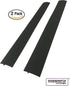 Capparis Kitchen Silicone Stove Counter Gap Cover, Easy Clean Heat Resistant Wide & Long Gap Filler, Seals Spills Between Counter, Stovetop, Oven, Washer & Dryer, Set of 2 (25 Inches, Black)