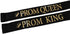 "Prom King" and "Prom Queen" Sashes - Graduation Party School Party Accessories, Black with Gold Print...