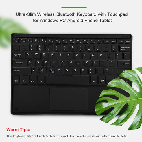 Ultra-Slim Bluetooth Keyboard, Portable Bluetooth Keyboard with Touchpad for Windows PC Android Phone Tablet...