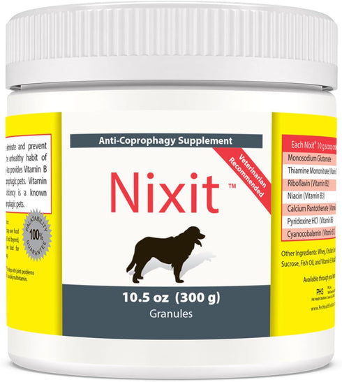 Nixit Stool-Eating Preventative for Dogs - Vitamin B Supplement - Chicken Liver and Natural Fish Flavored Powder - 10.5 oz...
