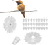 Hummingbird Feeder Flower Shape Feeder 30 Sets, Hummingbird Feeders Replacement Flowers Solid Plastic Hanging Bird Feeding Ports Replacement Parts...