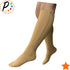 Closed Toe 15-20 mmHg Zipper Moderate Compression Leg Circulation Socks (Beige, 3XL)...