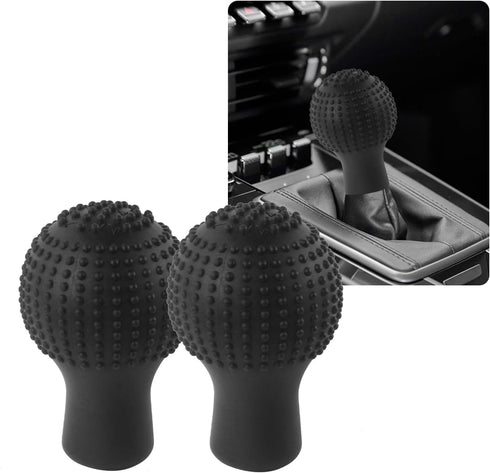 2PCS Car Gear Shif Cover,Silicone Anti-Slip Automotive Gear Shift Knob Cover,Universal Interior Car Accessories for Car Truck with Manual Gear Shi...