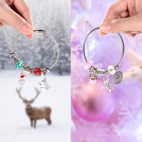 COO&KOO Charm Bracelet Making Kit, A Unicorn Girls Toy That Inspires Creativity and Imagination, Crafts for Girls Ages 8-12 with Jewelry Making Ki...