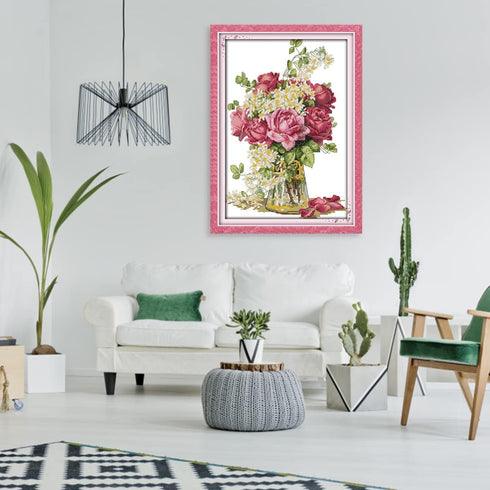 Stamped Cross Stitch Kits Beginners Full Range of Crossstitching Preprinted kits Pattern for Kids or Adults, DIY Needlepoint Embroidery Craft Kits...