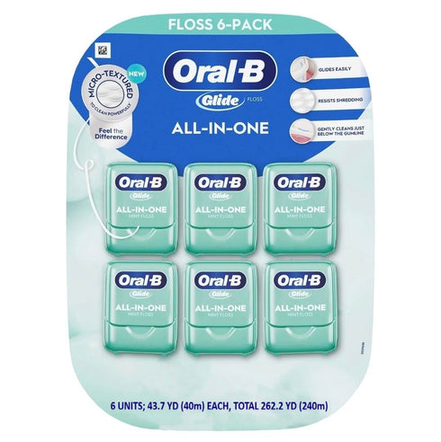 Glide Crest Comfort Plus Dental Floss Mint 40m Each (6 Pack)...