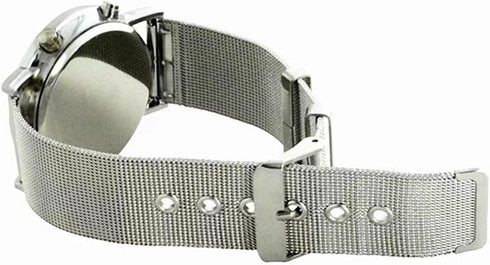 Men Cool Digital Watch Binary Time LED Display Waterproof with Stainless Steel Mesh Band Unique Creative Fashion Wristwatches...