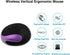 Ergonomic Wireless Mouse, 2.4GHz, 4 Adjustable DPI, Rechargeable Li-Ion Battery, 6 Buttons, Purple...