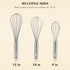 NileHome Stainless Steel Whisk Set 8" 10" 12" Kitchen Whisk Balloon Whisk Kitchen Wisk Wire Whisks for Cooking, Whisking, Blending, Beating, Stirr...