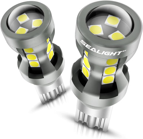 SEALIGHT 921 LED Bulb Reverse Light, 912 921 LED Bulbs 6000K White 2600LM Super Bright, 912 906 904 W16W for T15 Backup Reverse Light Bulb, Plug a...