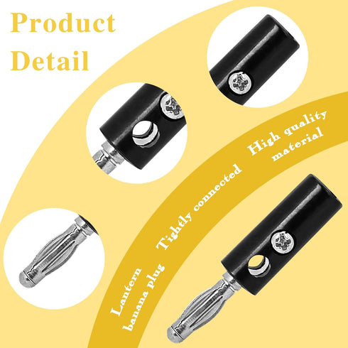 10Pcs 4mm Speaker Banana Plugs-Open Screw Type,Banana Plugs for Speaker Wire Gold Plated Speaker Wire Banana Plugs Connectors......