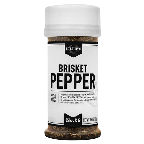 Lillie’s Q - Brisket Pepper BBQ Rub, Cracked Pepper BBQ Rub, Traditional Texas-Style Brisket Barbeque Rub, Large Pepper Grind Size, Perfect Barbeq...