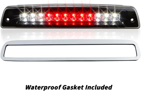 Tresound for 1994-2001 Dodge Ram 1500 2500 3500 LED Third 3rd Brake High Mount Stop Light Cargo Lamp (Chrome Housing + Smoke Lens)...