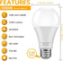 KINDEEP A21 LED Super Bright Light Bulb,150-200W Equivalent 23W E26 LED Bulb, 2500 Lumens, Warm White 3000K for Your Home, Office, Store, Garage, ...