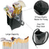ANEMEL Black Travel Makeup Brush Holder 2-Pack, Organizer Bag Clear Plastic Cosmetic Zipper Pouch Portable Waterproof Dust-Free Stand-Up Small Toi...